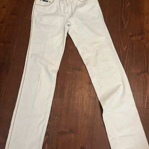 Dolce & Gabbana Cream Straight Leg Pants